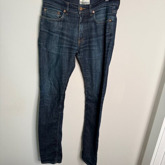 Acne Studios Blue Demin Casual Straight Leg Jeans‎ - Size 30/32 - Picture 1 of 4